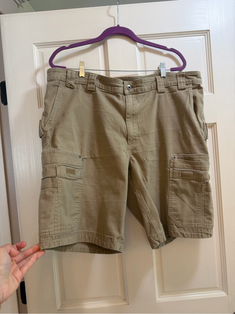 Duluth Trading Co Tan Cargo Shorts with Utility Pockets
